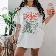 "It's The Most Wonderful Time" Christmas Shirt - Merry Christmas Shirt, Classic Holiday Slogan Tee