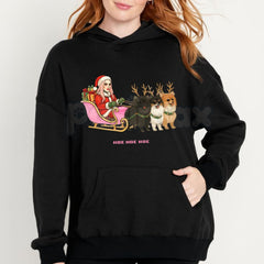 "Hoe Hoe Hoe" Holiday Hoodie â Funny Risqué Christmas Slogan Pullover, Adult Festive Humor Apparel, Unisex