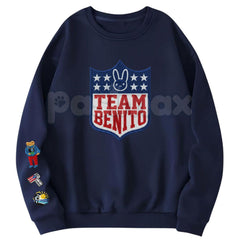 "Here For The Benito" Embroidered Sweatshirt â Bad Bunny Fan Crewneck