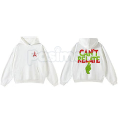 "Can't Relate" Holiday Hoodie â Funny Anti-Christmas Slogan Pullover, Grinch & Introvert Festive Apparel, Unisex