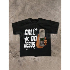 "Call On Jesus" Christian T-Shirt â Inspirational Faith Graphic Tee, Premium 100% Cotton Worship Top, Soft Lived-In Heavyweight Scripture Shirt, Made in USA