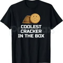 "Coolest Cracker In The Box" T-Shirt â Funny Self-Deprecating Graphic Tee, Remastered Heavy Cotton Witty Statement Top, Soft Lived-In Heavyweight Sarcastic Shirt, Made in USA
