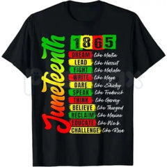 "Juneteenth 1865" Civil Rights Leaders T-Shirt â Black History Freedom Pride Novelty Graphic Tee