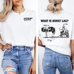 "Dan's Dsel Performance - What is Boost Lag?" T-Shirt - Funny Gift for Car & Truck Lovers, Unisex Performance Tee