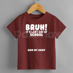 "Last Day Of School Sign My Shirt" Kids Tee â Interactive Class of 2026 Graphic Top, Remastered Heavy Cotton Student Keepsake Shirt, Soft Lived-In Graduation Party Apparel, Made in USA