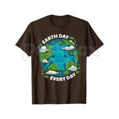 "Earth Day Every Day" Cute Environmental T-Shirt â Eco-Friendly Gift Graphic Tee, Premium 100% Cotton Sustainable Nature Top, Soft Lived-In Heavyweight Planet Pride Shirt, Made in USA