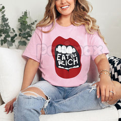 "Eat The Rich" Graphic T-Shirt - Anti-Capitalist Protest Tee, Funny Subversive Streetwear Shirt, Sarcastic Political Statement Apparel