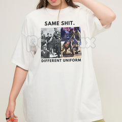 "Abolish ICE: Different Uniform Same Shit" T-Shirt - Radical Social Justice Graphic Tee, Political Protest & Reform Shirt, Premium Heavyweight Unisex Activist Top, Immigration Reform Statement Apparel, Subversive Anti-ICE Graphic Tee