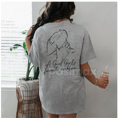 "A Good Girl's Favorite Necklace" T-Shirt - Funny Women Graphic Tee, Ladies Summer Outfit