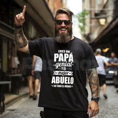 "Eres Un Papá Genial" T-Shirt â Spanish Father & Grandpa Heritage Graphic Tee