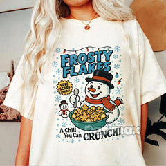 "Cereal Christmas Movies" T-Shirt - Retro Christmas Charm Shirt, Nostalgic Holiday Tee