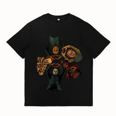 "Horror Friends" Halloween T-Shirt - Iconic Serial Killers Graphic Tee, Y2K Nostalgia Apparel
