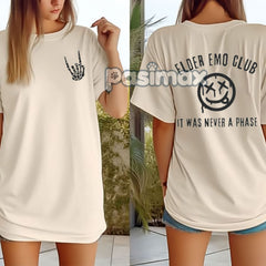 "Elder Emo" T-Shirt - "It Was Never a Phase" Emo Gift, Pop Punk Music Tee