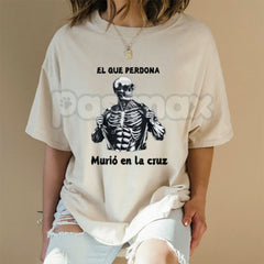"Chidas Gym" Funny Mexican Slang T-Shirt â Sarcastic Calavera Workout Tee, Premium 100% Cotton Sugar Skull Gym Top, Soft Lived-In Heavyweight Latino Humor Shirt, Made in USA
