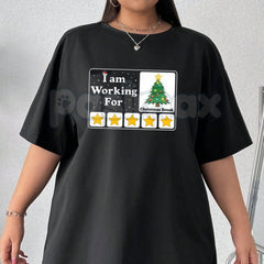 "I Am Working For Christmas Break" Holiday Cheer Shirt â Funny End-of-Year Slogan Tee, Relatable Work Stress Apparel, Christmas Countdown Gift