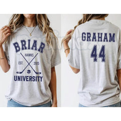 "Briar Hockey" Fictional University Crewneck â Retro Off-Campus Romance Book Club Graphic Tee