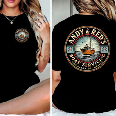 "Andy & Red's Boat Servicing" T-Shirt - Shawshank Redemption Inspired Tee, Movie Fan Apparel