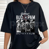 "Bud and Pam" Gilley's Texas T-Shirt â Urban Cowboy Retro Movie Graphic Tee, Premium 100% Cotton Honky-Tonk Top, Soft Lived-In Heavyweight Pasadena Heritage Shirt, Made in USA