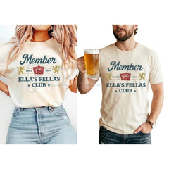 "Ellas Fellas Club" Western T-Shirt â Country Concert Graphic Tee, Premium 100% Cotton Rodeo Style Top, Soft Lived-In Heavyweight Retro Cowgirl Shirt, Made in USA