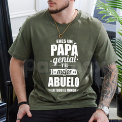 "Eres Un Papá Genial" T-Shirt â Spanish Father & Grandpa Heritage Graphic Tee