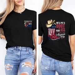 "Courtesy of the Red, White and Blue" T-Shirt â Vintage 4th of July Country Music Graphic Tee