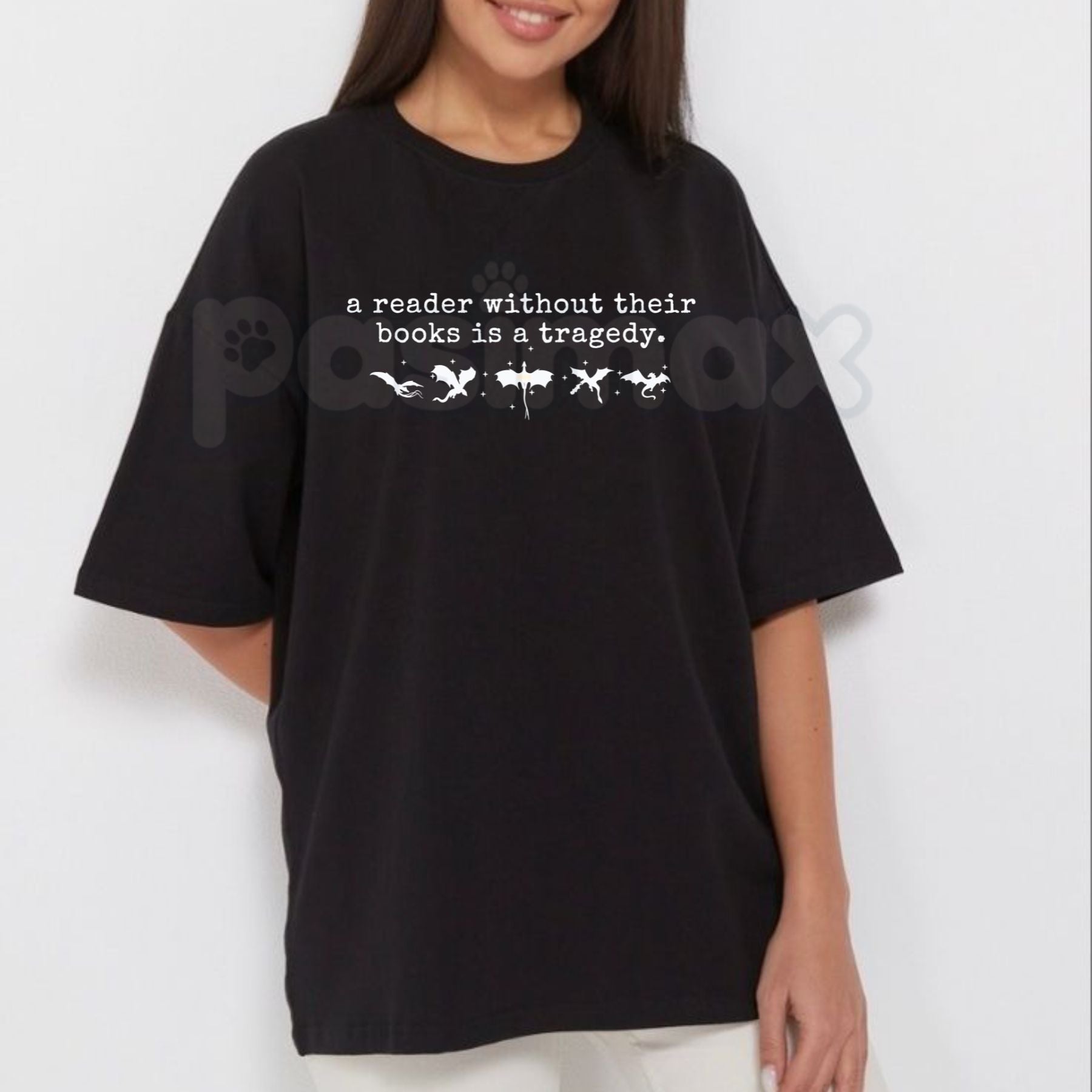 "A Reader Without Their Books Is Tragedy" T-Shirt â Premium 100% Cotton Bibliophile Graphic Tee, Literary Quote Book Lover Top, Soft Lived-In Heavyweight Dark Academia Apparel, Made in USA