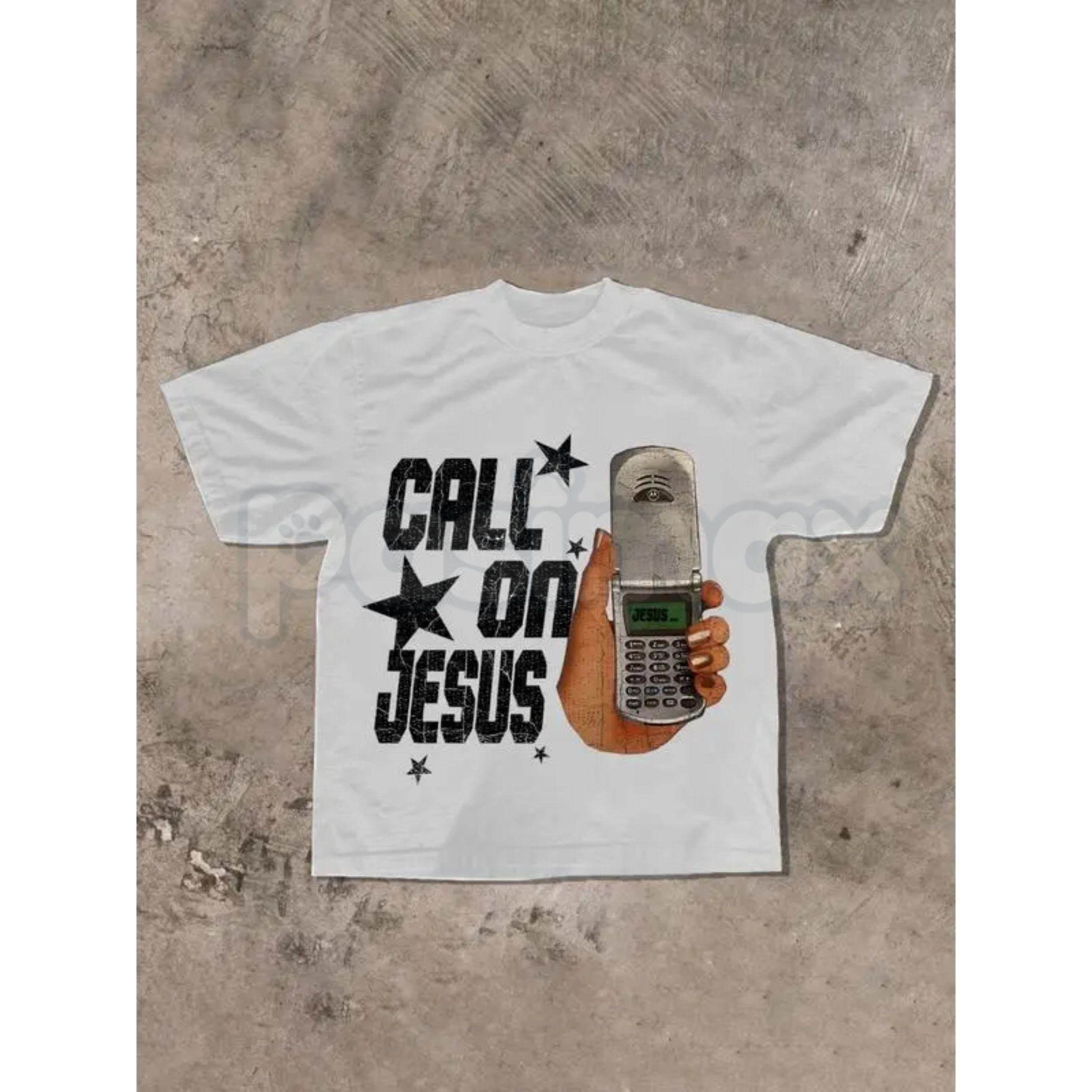 "Call On Jesus" Christian T-Shirt â Inspirational Faith Graphic Tee, Premium 100% Cotton Worship Top, Soft Lived-In Heavyweight Scripture Shirt, Made in USA