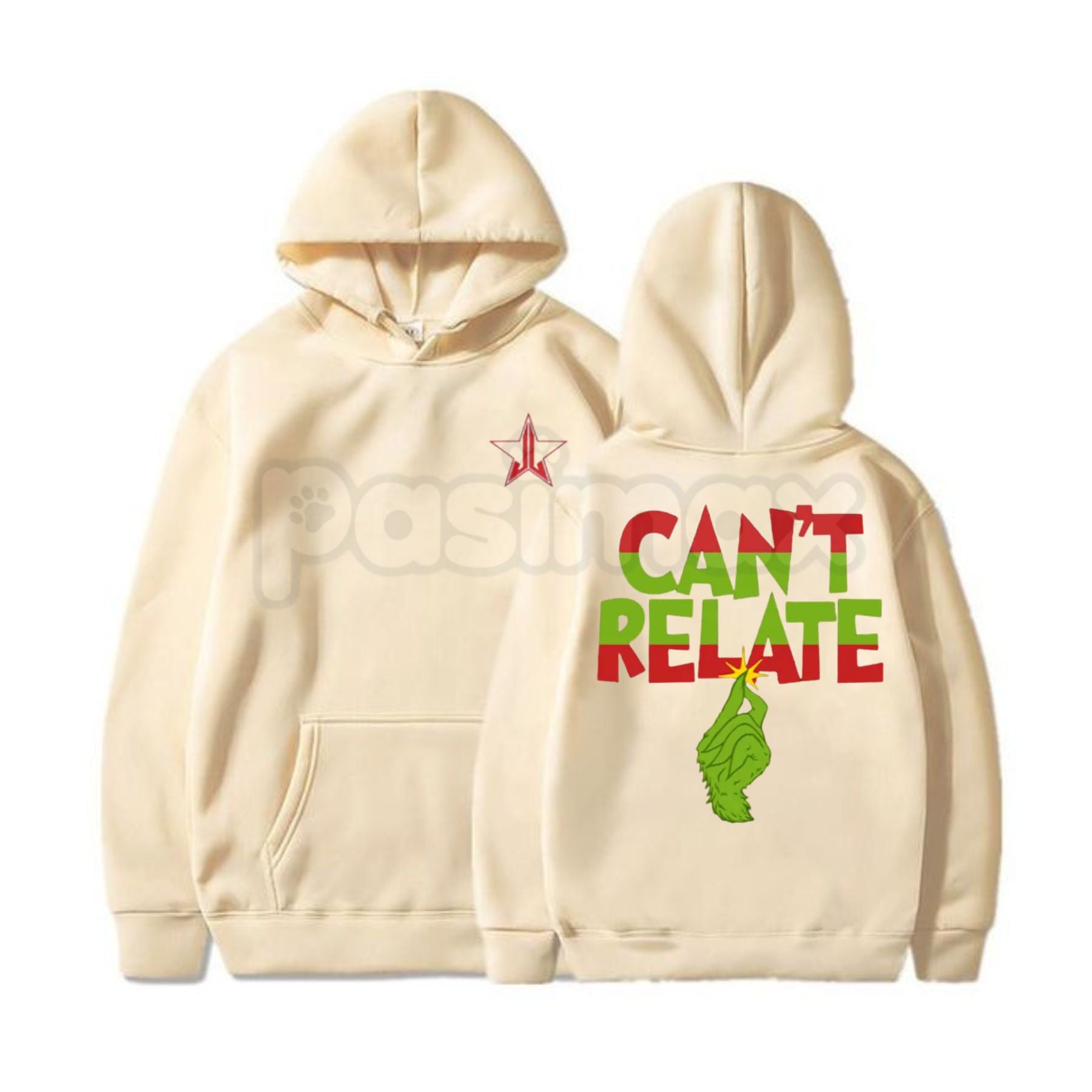 "Can't Relate" Holiday Hoodie â Funny Anti-Christmas Slogan Pullover, Grinch & Introvert Festive Apparel, Unisex