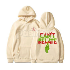 "Can't Relate" Holiday Hoodie â Funny Anti-Christmas Slogan Pullover, Grinch & Introvert Festive Apparel, Unisex