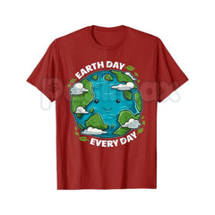 "Earth Day Every Day" Cute Environmental T-Shirt â Eco-Friendly Gift Graphic Tee, Premium 100% Cotton Sustainable Nature Top, Soft Lived-In Heavyweight Planet Pride Shirt, Made in USA