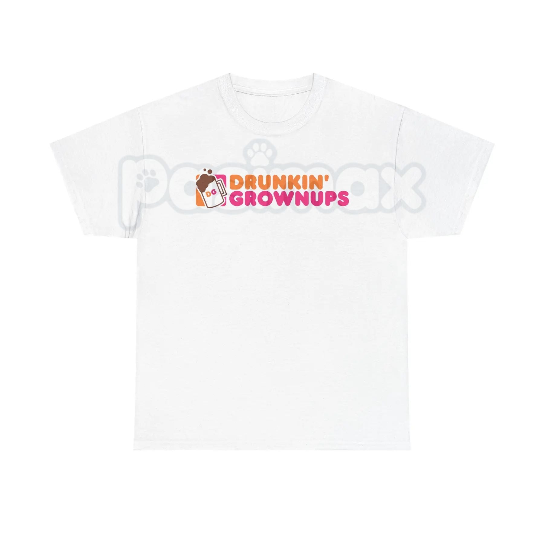 "Drunkin' Grownups" Sarcastic Drinking T-Shirt - Viral Adult Humor Graphic Tee, Funny Parody Coffee Logo Shirt, Premium Heavyweight Relaxed Fit Top, Party & Brunch Gift for Her & Him, Comedy Slogan Weekend Tee
