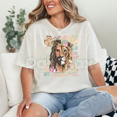 "Lion of Judah" Christian T-Shirt â Jesus Faith Religious Floral Graphic Tee