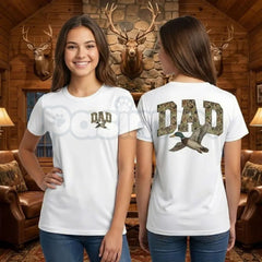 "Camo Duck Dad" Vintage T-Shirt â Old School Camouflage Hunting Graphic Tee, Remastered Heavy Cotton Southern Outdoor Top, Soft Lived-In Heavyweight Father's Day Gift Shirt, Made in USA