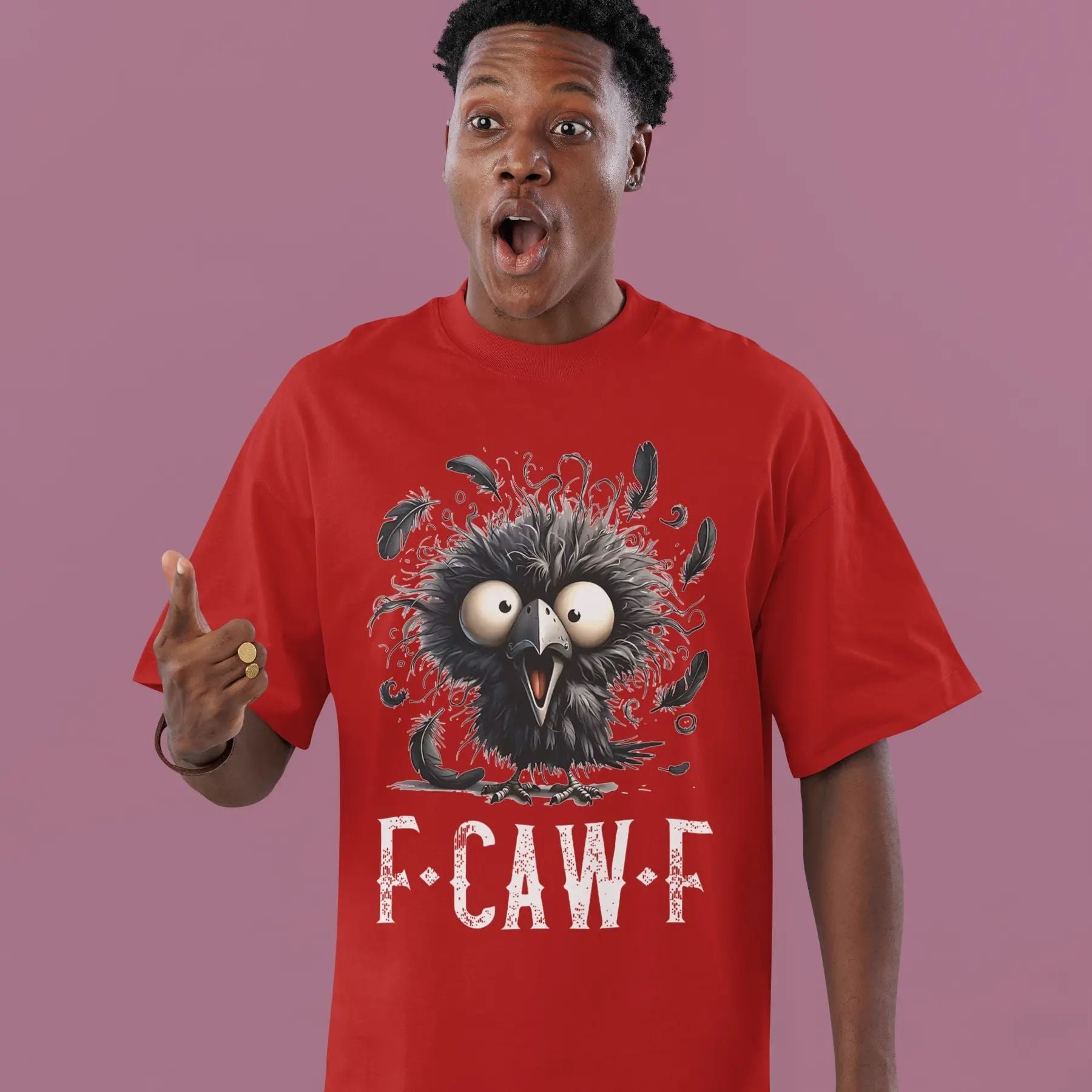 "F-Caw-F" Crow T-Shirt - Funny Bird Shirt, Unisex Graphic Tee with a Pun