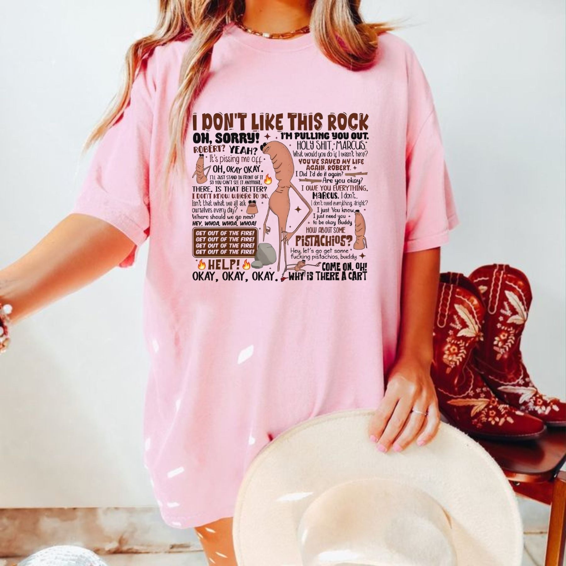 "I Don't Like This Rock" T-Shirt - Marcus & Robert Graphic Tee, Funny Podcast Streetwear