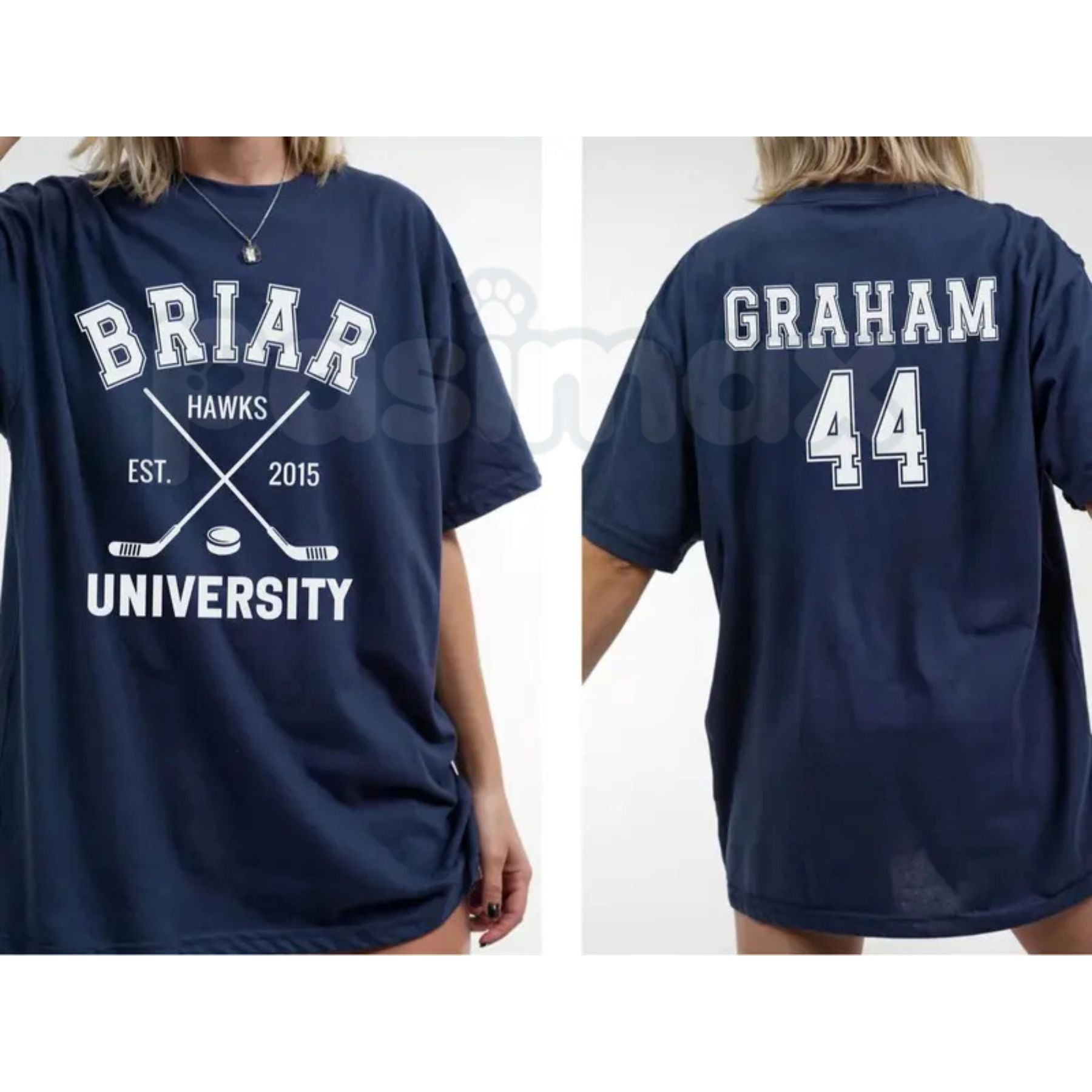 "Briar Hockey" Fictional University Crewneck â Retro Off-Campus Romance Book Club Graphic Tee