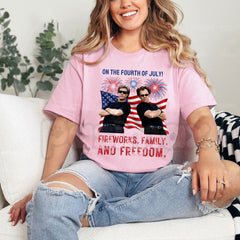 "Boats Hoes and Freedom" 4th of July T-Shirt â Funny Patriotic Nautical Graphic Tee, Premium 100% Cotton Independence Day Party Top, Soft Lived-In Heavyweight Summer Lake Life Shirt, Made in USA