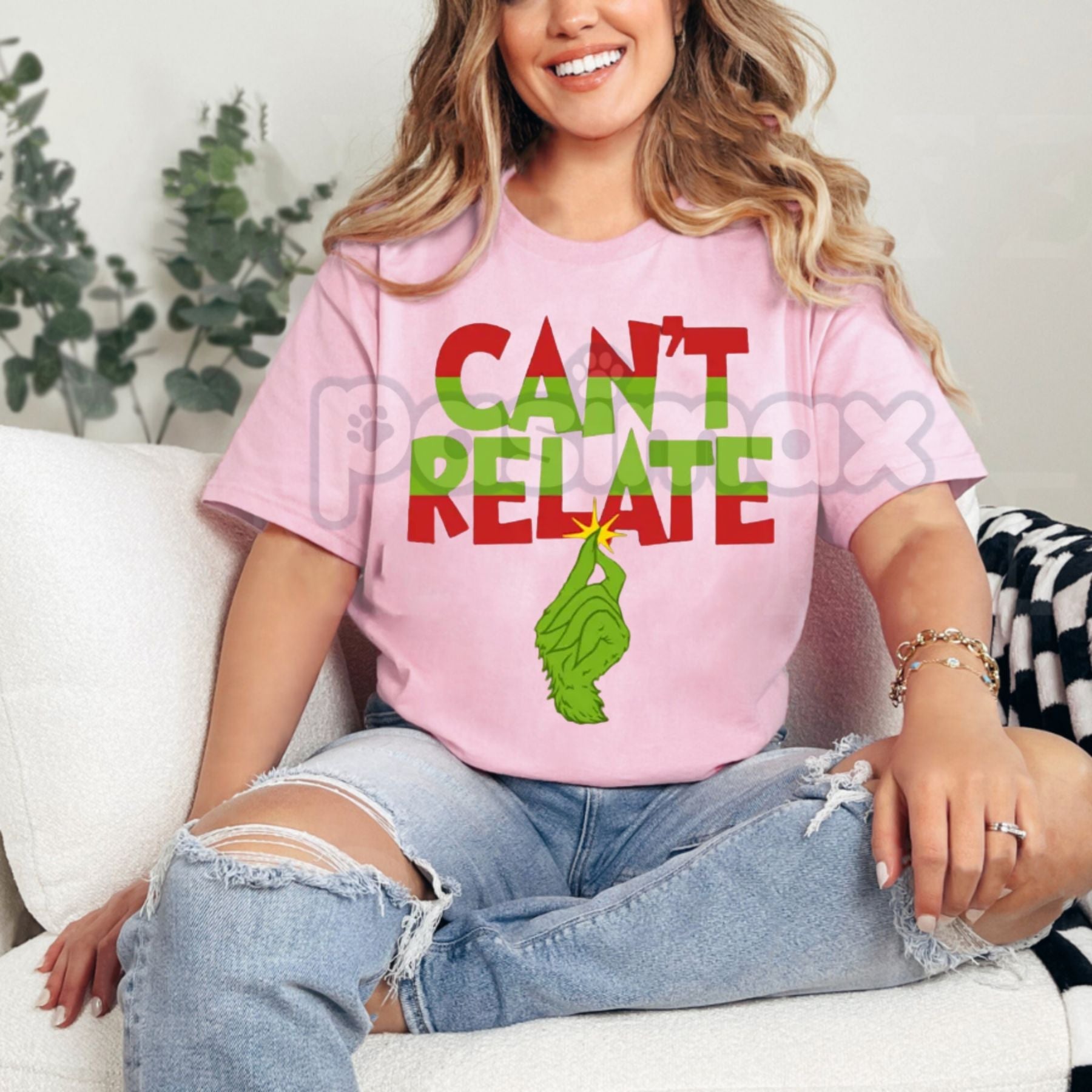 "Can't Relate" Holiday Tee - Funny Anti-Christmas Slogan Shirt, Sarcastic Seasonal Apparel, Jaded Holiday Humor Gift