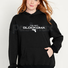 "I've Got Glockoma" Hoodie â Funny Gun Humor Slogan Pullover, Tactical & Self-Defense Apparel, Unisex