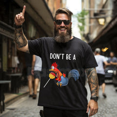 "Don't Be A Cocktail Sucker" Cotton T-Shirt - Funny Bar Humor Graphic Tee, Retro Sarcastic Beverage Shirt, Vintage Style Cocktail Lover Gift