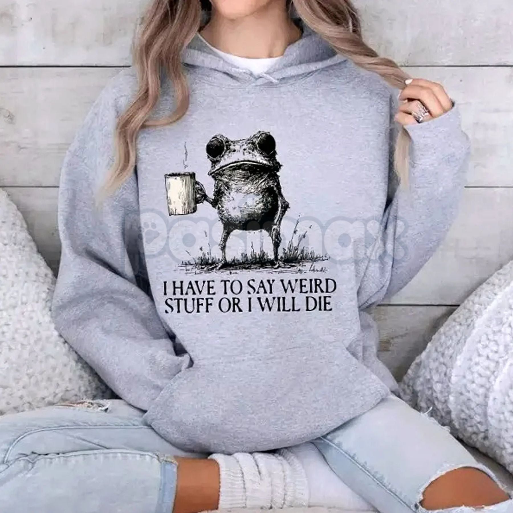 "I Have To Say Weird Stuff Or I Will Die" Hoodie â Funny Sarcastic Slogan Pullover, Awkward Humor Apparel, Unisex