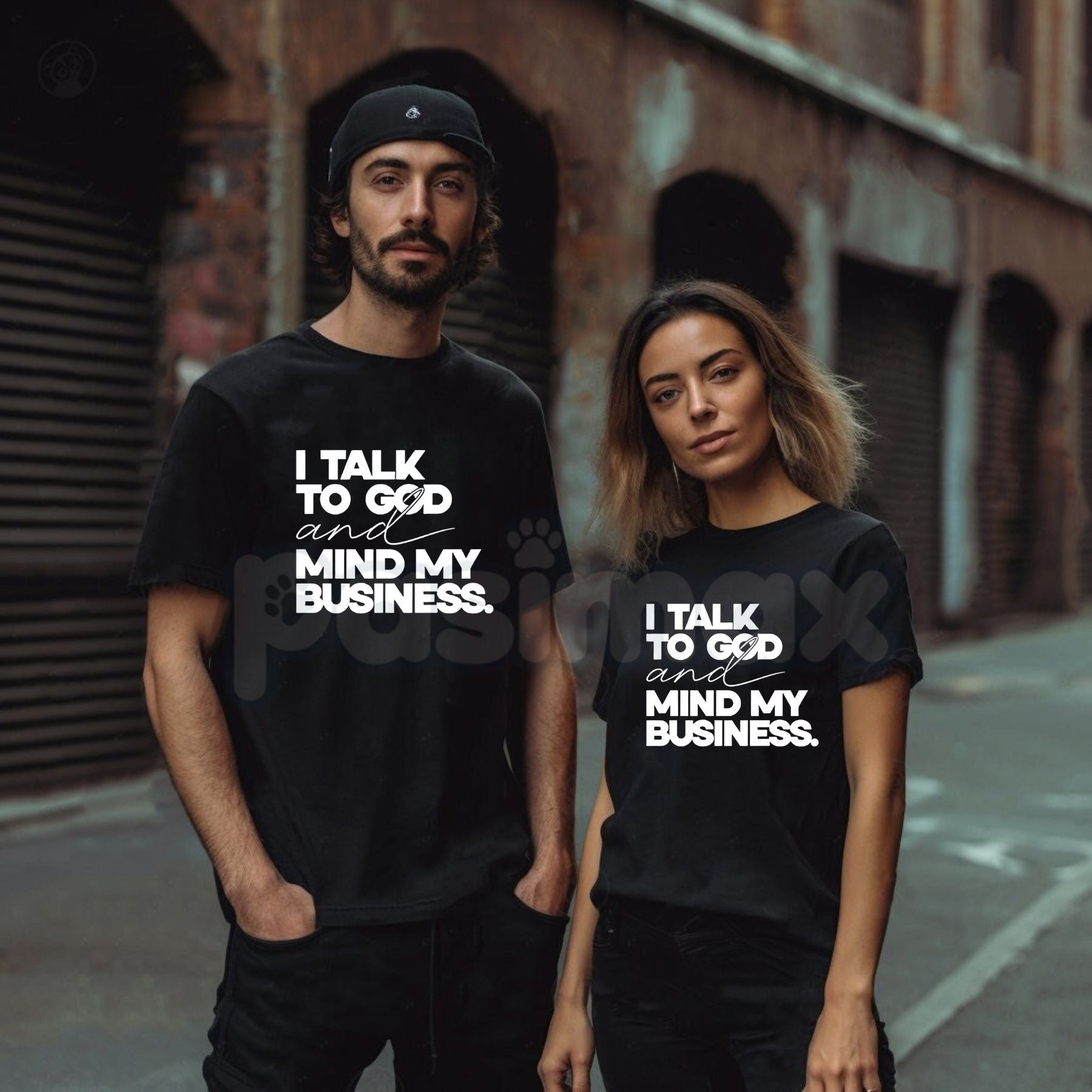 "I Talk To God And Mind My Business" T-Shirt â Inspirational Faith & Boundary Graphic Tee, Premium 100% Cotton Unbothered Christian Top, Soft Lived-In Heavyweight Peaceful Living Shirt, Made in USA