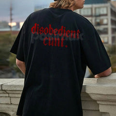 "Disobedient" Graphic T-Shirt - Rebel Streetwear Tee, Unisex Statement Shirt, Anti-Establishment Apparel