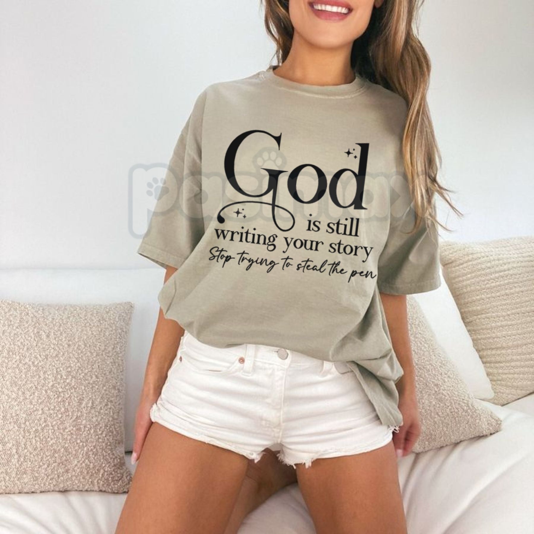 "God Is Still Writing Your Story" Christian T-Shirt â Inspirational Faith Graphic Tee, Premium 100% Cotton Grace Top, Soft Lived-In Heavyweight Storyteller Shirt, Made in USA