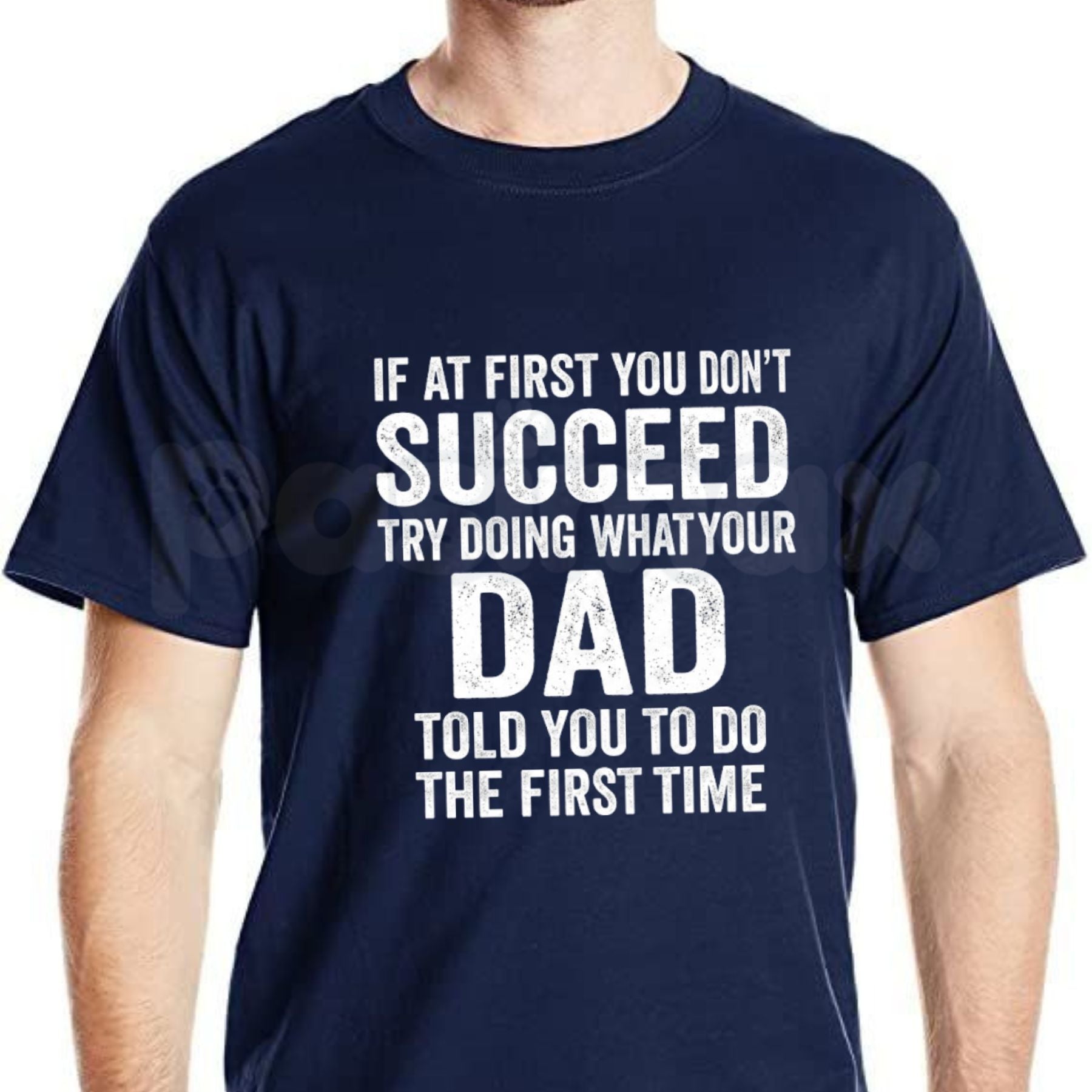 "If At First You Don't Succeed" Funny Sarcastic Dad T-Shirt â Retro Humor Fatherhood Wisdom Unisex Graphic Tee