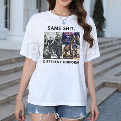 "Abolish ICE: Different Uniform Same Shit" T-Shirt - Radical Social Justice Graphic Tee, Political Protest & Reform Shirt, Premium Heavyweight Unisex Activist Top, Immigration Reform Statement Apparel, Subversive Anti-ICE Graphic Tee