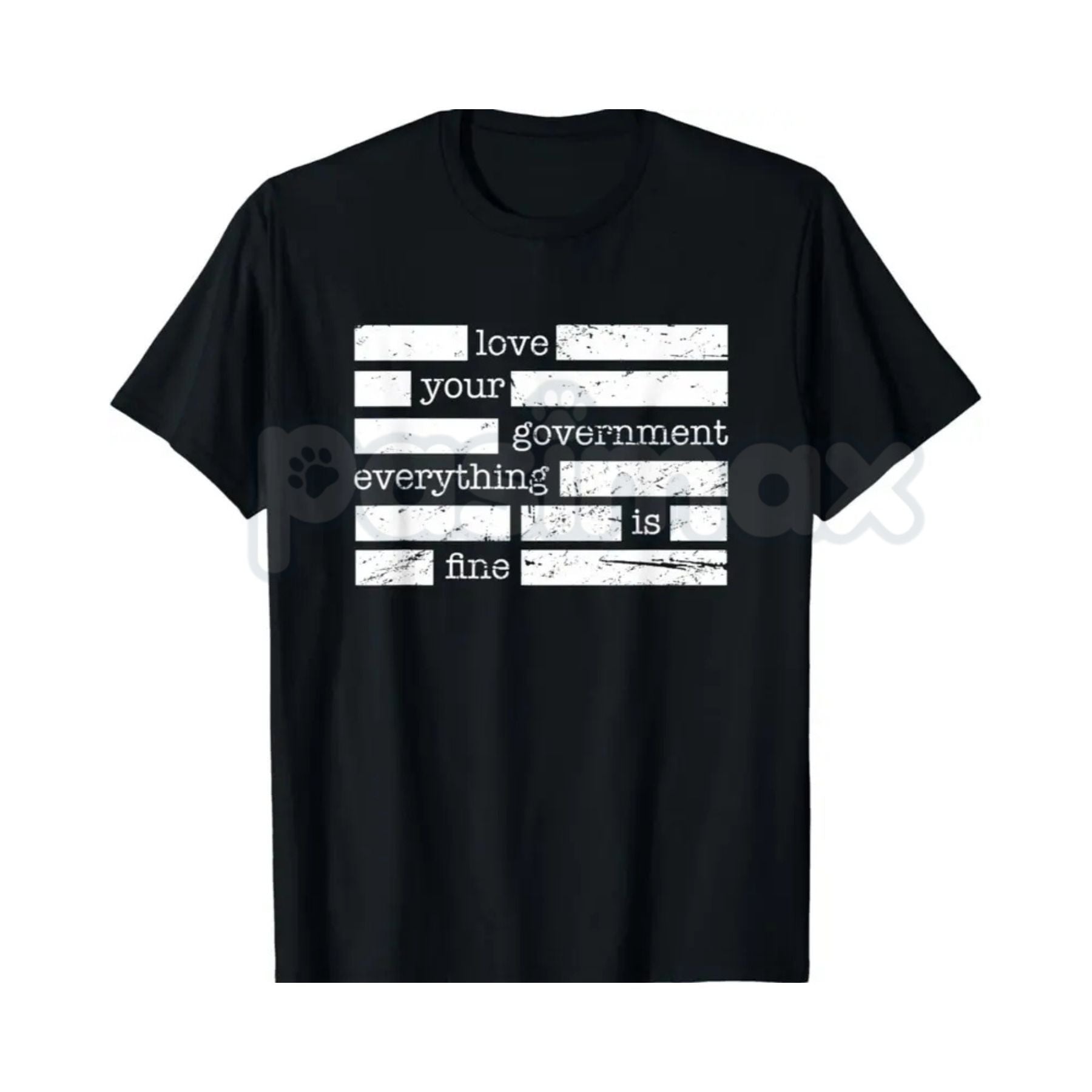 "Everything Is Fine. Trust Your Government." Deep State T-Shirt - Funny Political Sarcasm Graphic Tee, Premium 100% Cotton Redacted Text Shirt, Conspiracy Theory Humor Apparel, Anti-Authoritarian Statement Top, Minimalist Distant Dystopia Streetwear