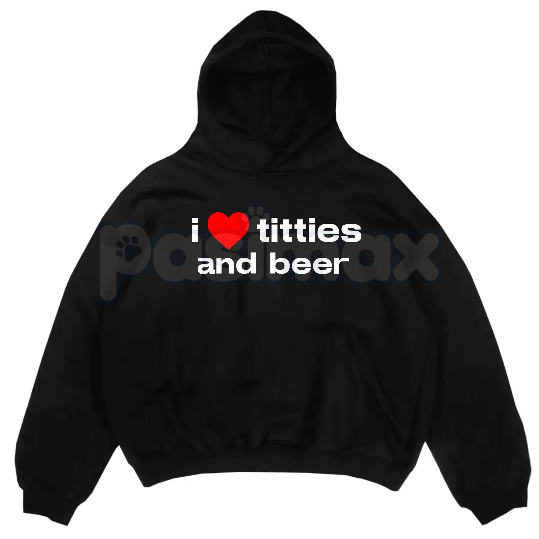 "I Love Titties and Beer" Hoodie â Funny Adult Humor Slogan Pullover, Raunchy Party Apparel, Unisex