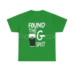 "Found the G" Minimalist St. Patrick's Day T-Shirt - Clean Split the G Stout Graphic Tee, Premium Heavyweight 100% Cotton Irish Humor Top, Sleek Beer Lover Statement Shirt, Modern St. Paddy's Day Party Apparel, High-Quality Made in USA Pub Gear