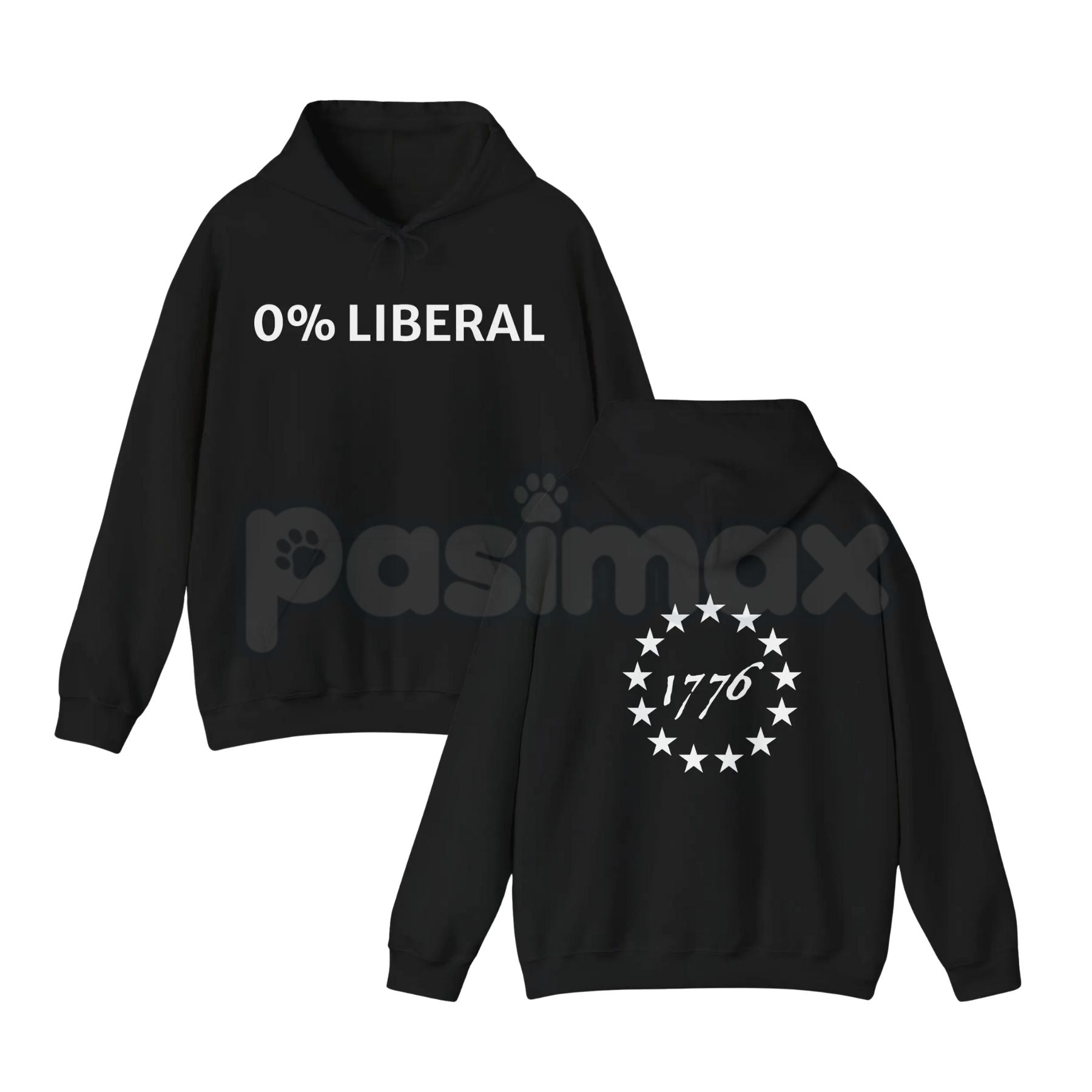 "0 Lib" Funny Dad Christmas Gift Hoodie â Sarcastic Conservative Humor Pullover, Anti-Liberal Statement Gear, Unisex
